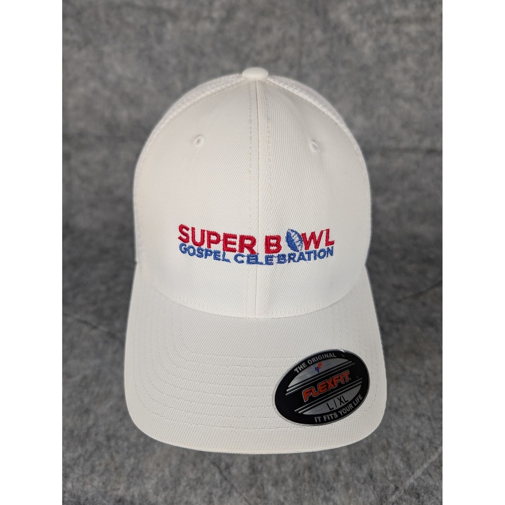 Super Bowl Gospel‎ Celebration White Flexfit Hat Cap L/XL